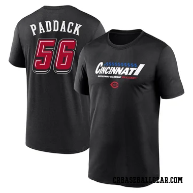 Black Men's Chris Paddack Cincinnati Reds 2025 Speedway Classic Performance T-Shirt