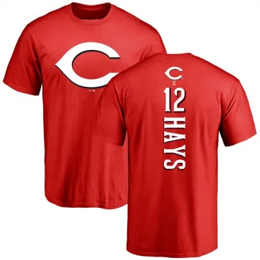 Red Men's Austin Hays Cincinnati Reds Backer T-Shirt -