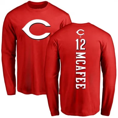 Red Men's Quincy Mcafee Cincinnati Reds Backer Long Sleeve T-Shirt -